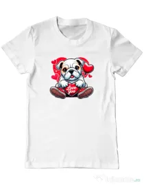 Tricou personalizat barbat BULLDOG 102 Alb
