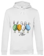 Hanorac barbat cu gluga Easter friends Alb