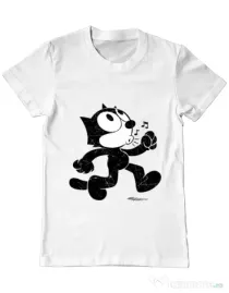 Tricou ADLER barbat Felix the cat Alb