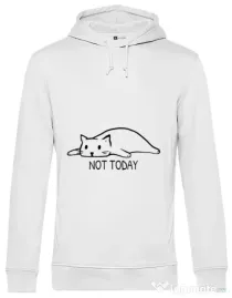 Hoodie barbat cu gluga Not today Alb