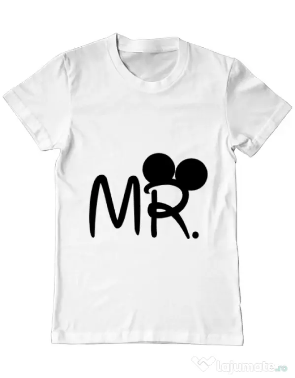 Tricou ADLER barbat Mr Mickey Alb