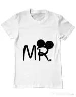 Tricou ADLER barbat Mr Mickey Alb