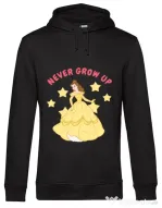 Hoodie barbat cu gluga Never grow up Negru