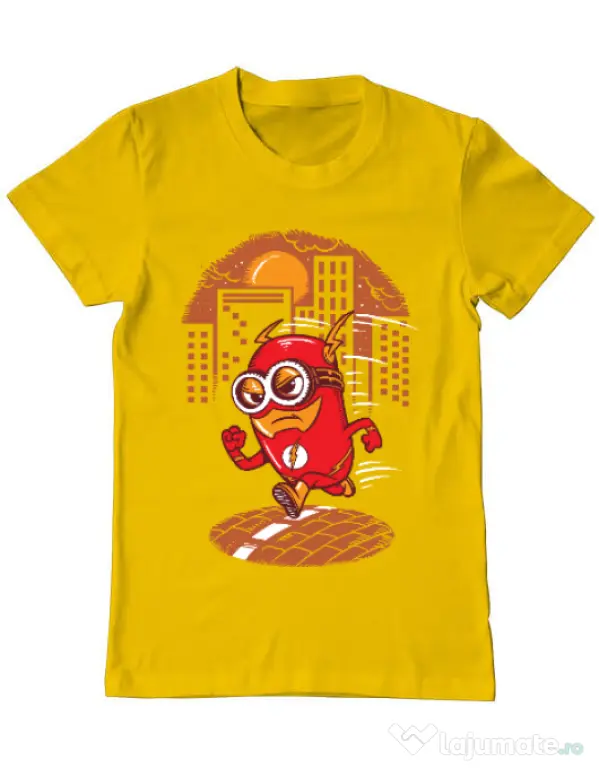 Tricou ADLER barbat Flash minion Galben