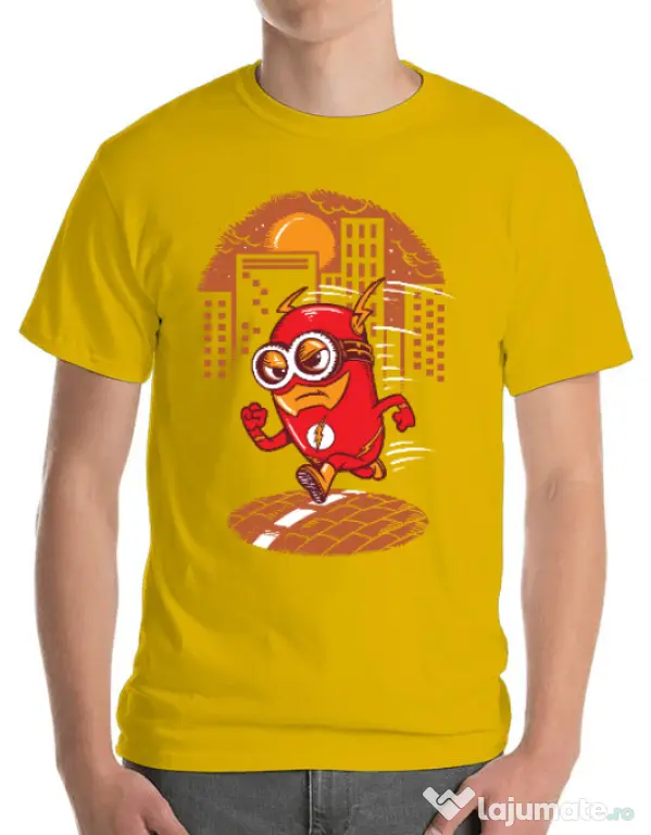 Tricou ADLER barbat Flash minion Galben