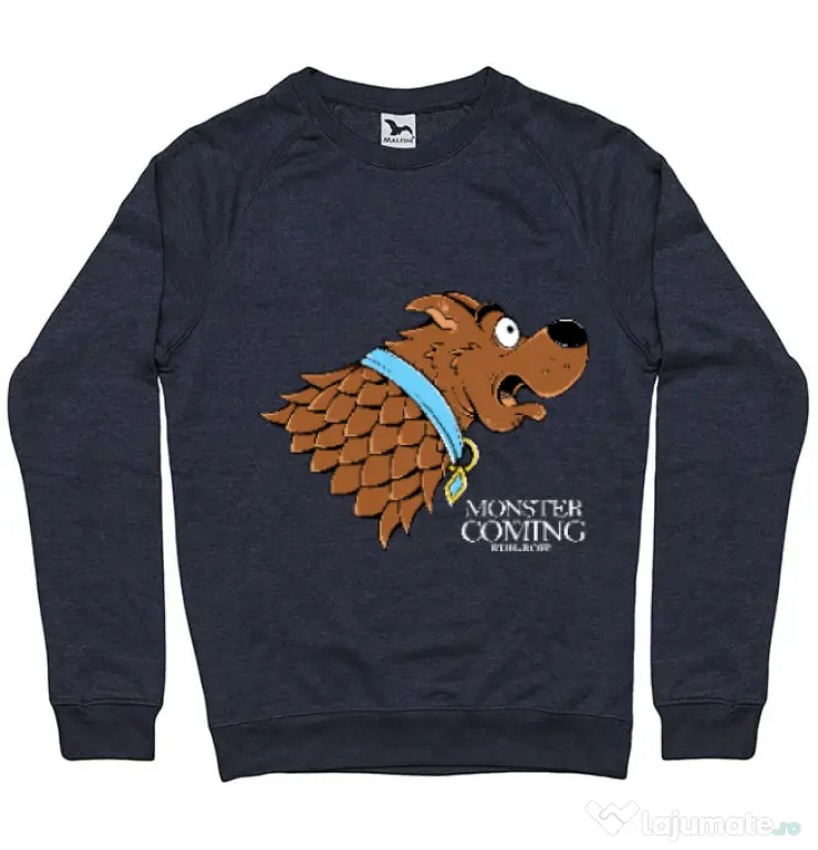 Bluza ADLER barbat Monster is coming Denim inchis