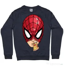 Bluza ADLER barbat Spiderman pizza Denim inchis