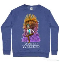 Bluza ADLER barbat Winter is wrecked Albastru melanj
