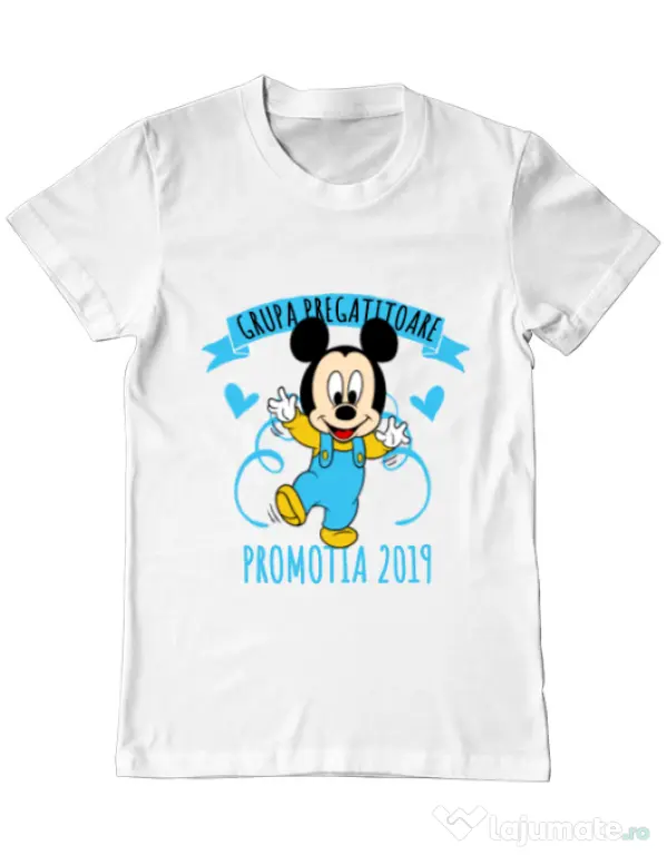 Tricou ADLER barbat Absolvire Mickey Mouse Alb