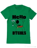 Tricou ADLER barbat Hello bitches Verde mediu