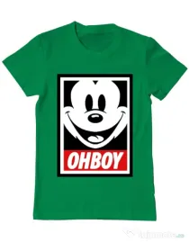 Tricou ADLER barbat Oh boy Verde mediu