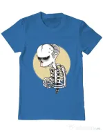 Tricou ADLER barbat Death of Grandfather Albastru azuriu