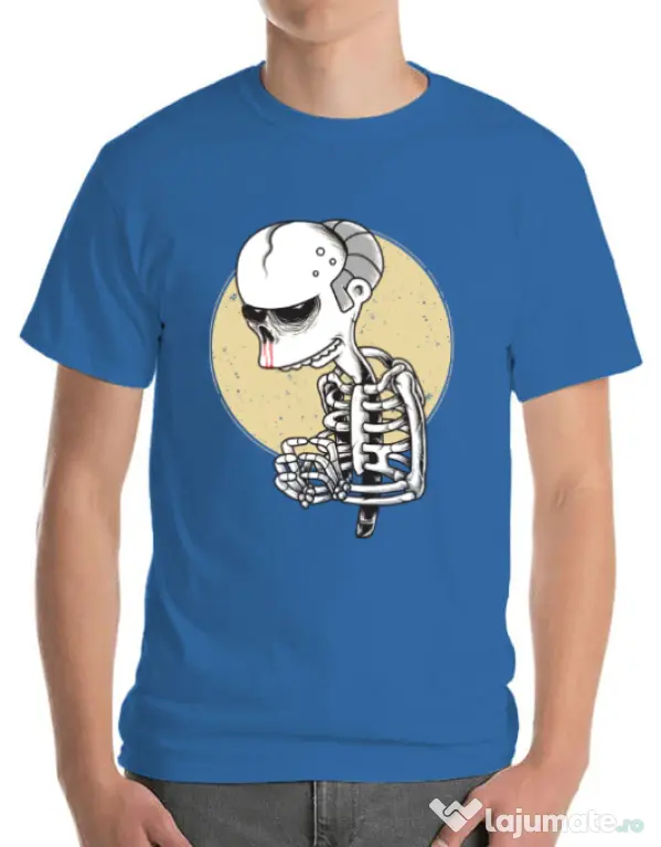 Tricou ADLER barbat Death of Grandfather Albastru azuriu