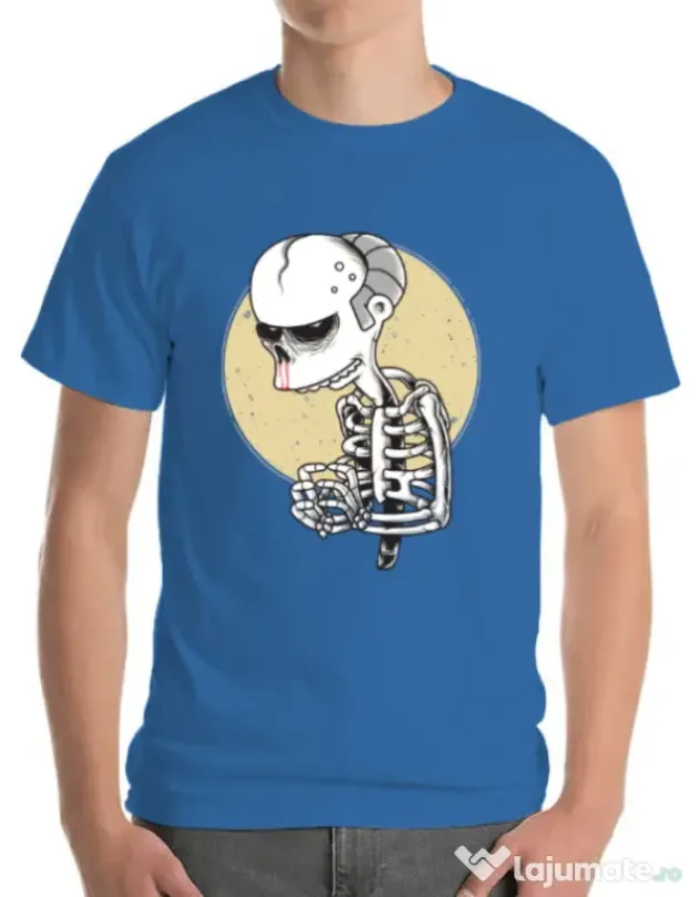 Tricou ADLER barbat Death of Grandfather Albastru azuriu