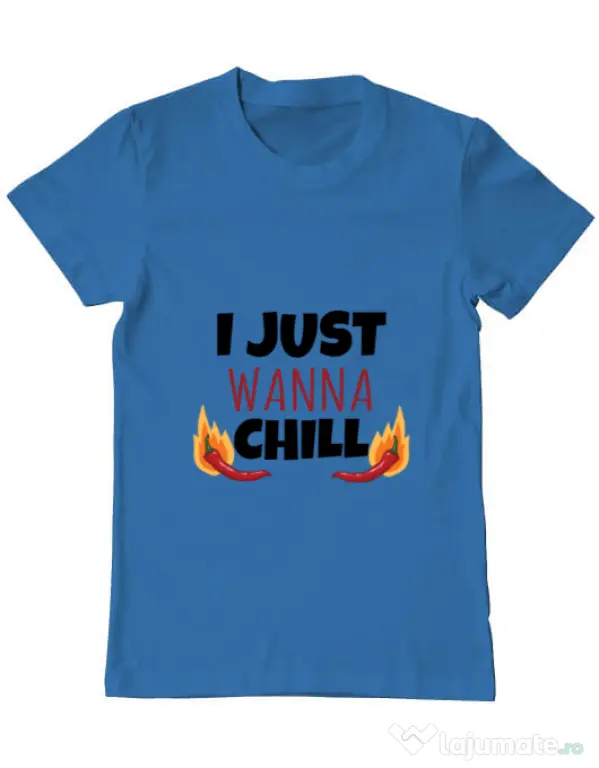Tricou ADLER barbat I just wanna chill Albastru azuriu