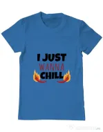 Tricou ADLER barbat I just wanna chill Albastru azuriu