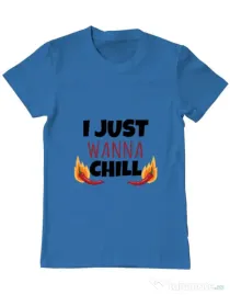 Tricou ADLER barbat I just wanna chill Albastru azuriu