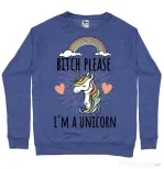 Bluza ADLER barbat Bitch Please Albastru melanj