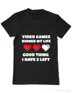 Tricou ADLER barbat Video games ruined my life Negru