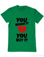 Tricou ADLER barbat You break it , you buy it Verde mediu
