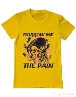 Tricou ADLER barbat Borrow me the pain Galben
