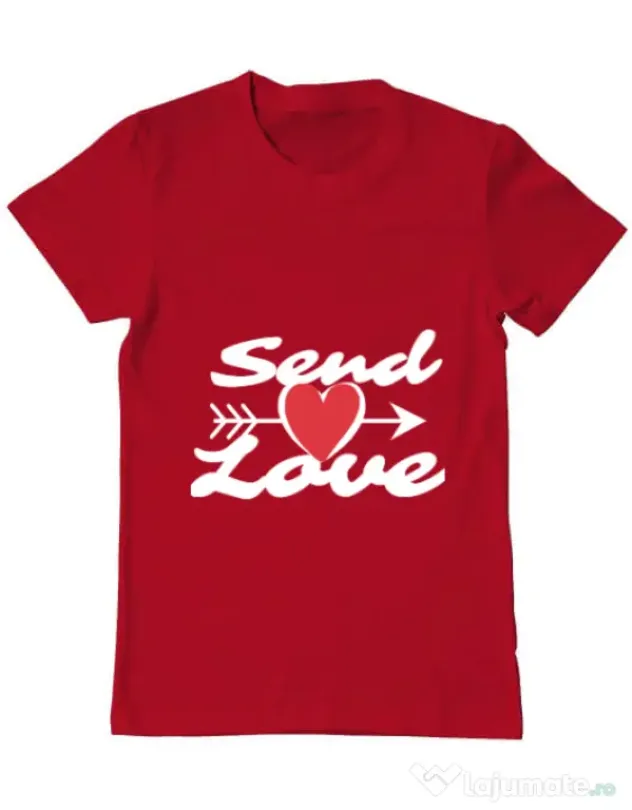 Tricou ADLER barbat Send love Rosu