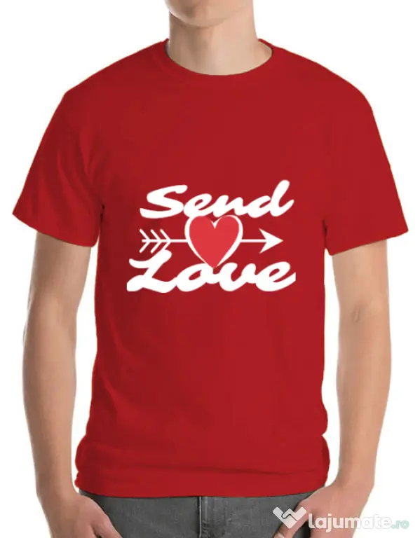 Tricou ADLER barbat Send love Rosu