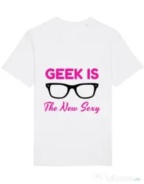 Tricou STANLEY STELLA barbat Geek is the new sexy Alb