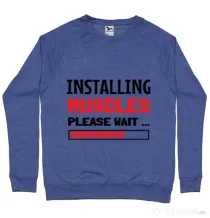 Bluza ADLER barbat Installing Muscles Albastru melanj