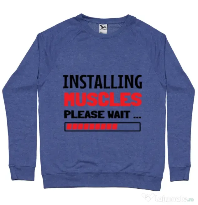 Bluza ADLER barbat Installing Muscles Albastru melanj