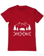 Tricou ADLER barbat Into the wild Rosu