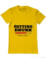 Tricou ADLER barbat Getting drunk Galben