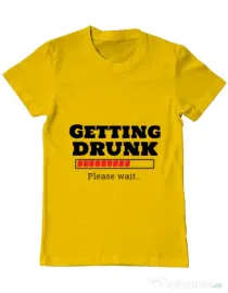 Tricou ADLER barbat Getting drunk Galben