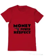 Tricou ADLER barbat Money, power,respect Rosu
