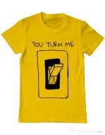 Tricou ADLER barbat You turn me on Galben