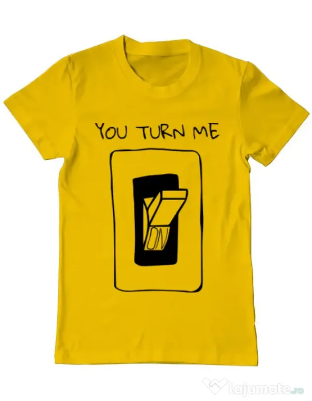 Tricou ADLER barbat You turn me on Galben