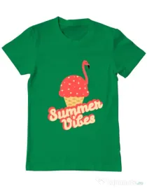 Tricou ADLER barbat Summer Vibes Verde mediu