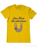 Tricou ADLER barbat Live slow, die whenever Galben