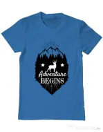 Tricou ADLER barbat Adventure Begins Albastru azuriu