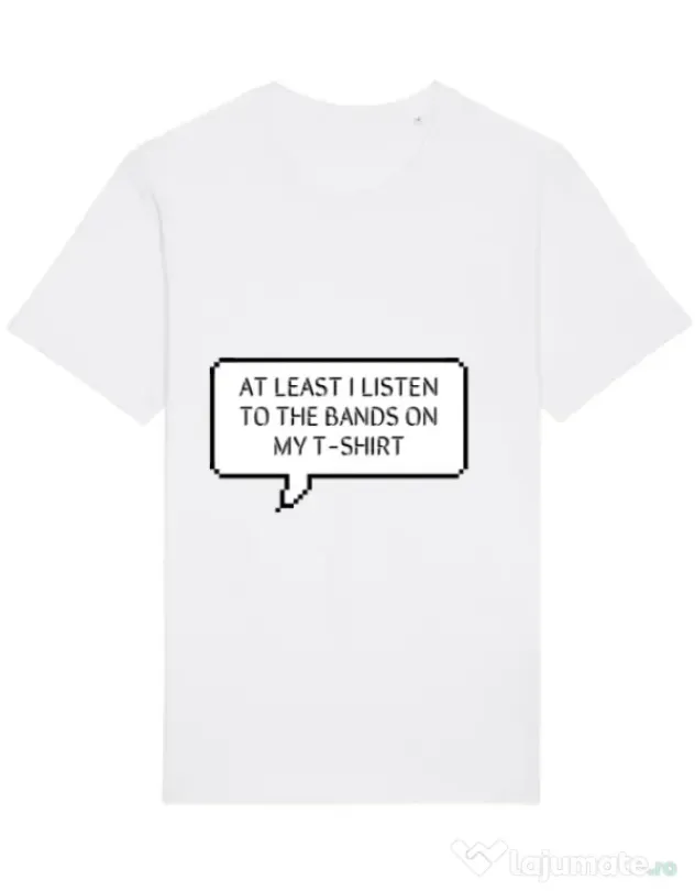 Tricou STANLEY STELLA barbat T-shirt band Alb