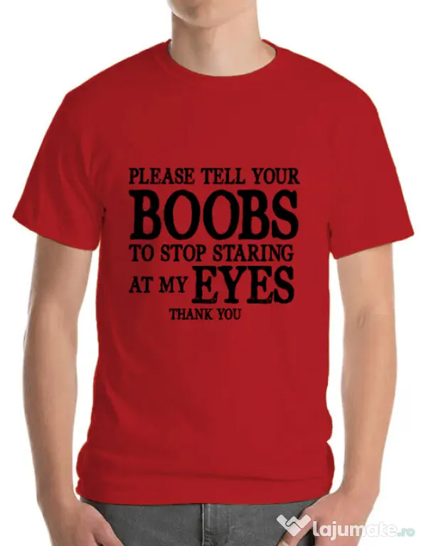 Tricou ADLER barbat Boobs Rosu