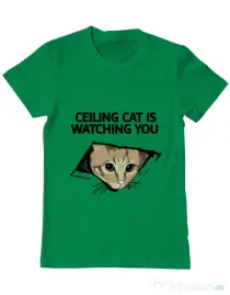 Tricou ADLER barbat Ceiling cat Verde mediu