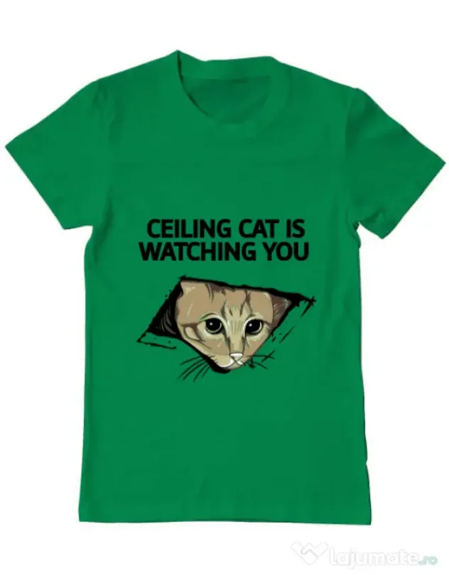 Tricou ADLER barbat Ceiling cat Verde mediu