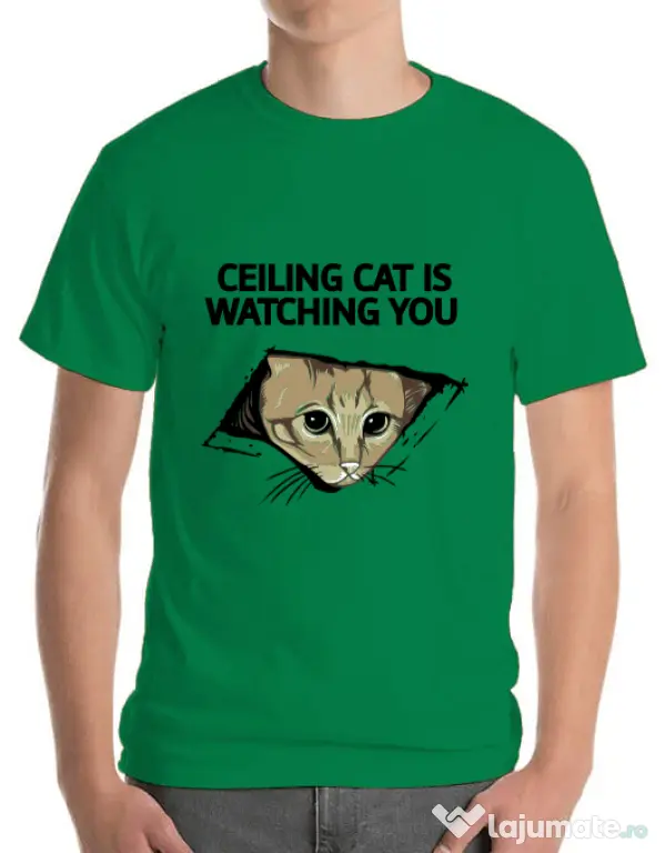 Tricou ADLER barbat Ceiling cat Verde mediu