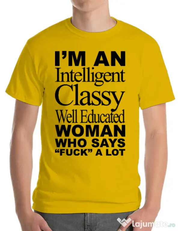 Tricou ADLER barbat Classy Woman Galben
