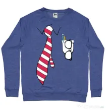 Bluza ADLER barbat Cool nerd Albastru melanj