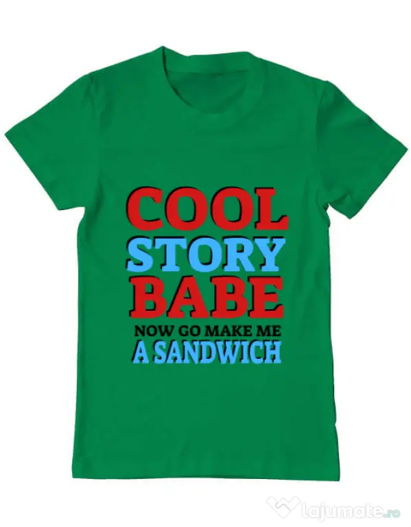 Tricou ADLER barbat Cool story babe Verde mediu