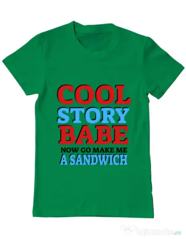 Tricou ADLER barbat Cool story babe Verde mediu