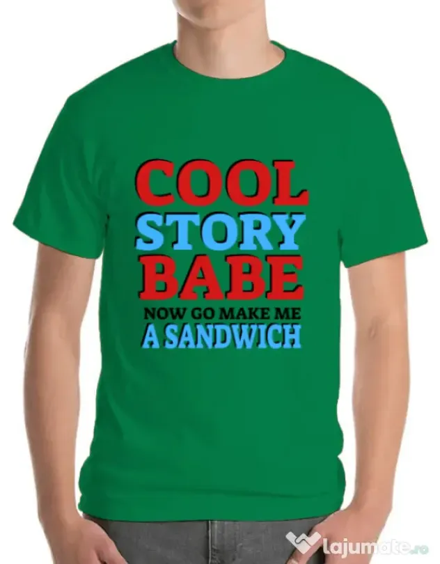 Tricou ADLER barbat Cool story babe Verde mediu