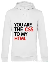 Hoodie barbat cu gluga CSS to HTML Alb